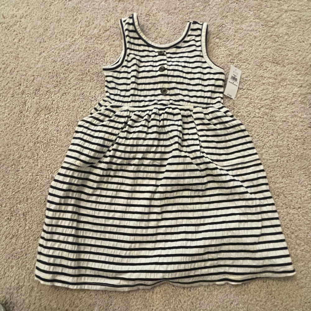 Striped navy dress NWT